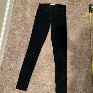 Vince black skinny corduroy pants
